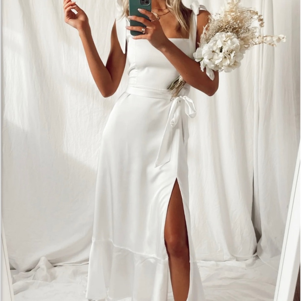 Show Me Your Mumu White Garden MIDI Dress